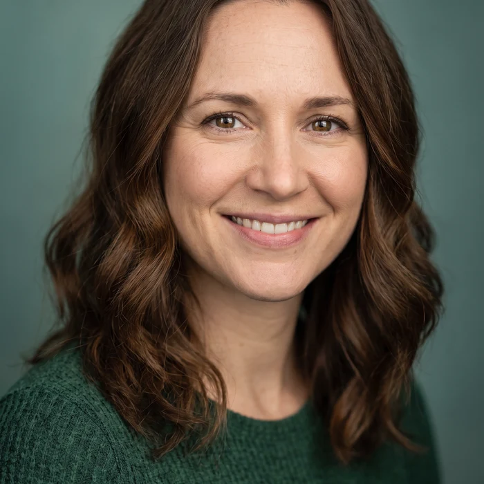 An AI-generated companion portrait, not a real person